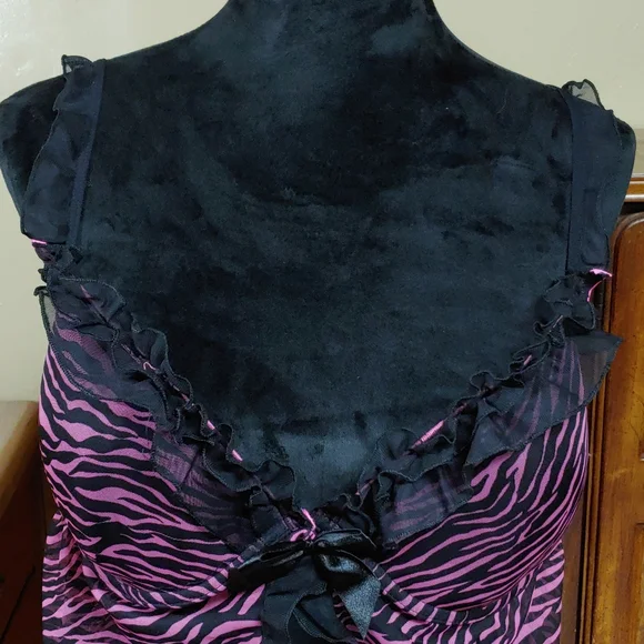 Indulgence Animal Print Bra Top Nightie 2X/40 NWOT - Picture 2 of 14